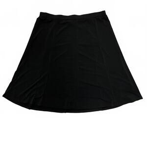 New Directions Black Jersey Knit Godet Skirt XL